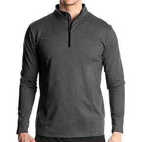 Men's Quarter Zip Up Casual Pullover Activewear Stand Collar Sweatshirts Long Sleeve Golf Shirts for Spring Fall in Kuwait