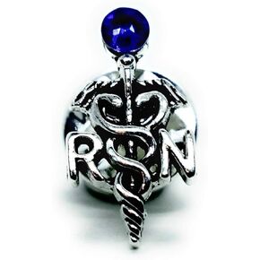 BSN RN Nursing Cudtom Lapel nurse pin for pinning ceremony with birthstone silver tone in Kuwait