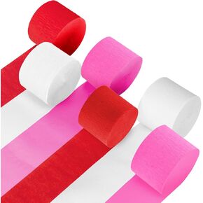 شرائط ورق كريب للحفلات - 12 لفة من ورق الكريب بطول 984 قدم للهالوين وعيد الشكر وعيد الحب وعيد الحب وعيد القديس باتريك الرابع من يوليو وعيد الاستقلال الوطني وحفلات الزفاف وحفلات استقبال المولود الجديد in Kuwait