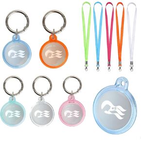 Princess Cruise Medallion Holder for Kids and Adults,Set of 5,Neck Lanyard Set for Princess Cruise Medallion Include 5 Waterproof Medallion Holders & 5 Nylon Neck Strap,Fits Princess Cruise Medallion in Kuwait