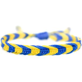 Ukraine Flag Bracelet - Ukrainian Pride Bracelet - Adjustable Ukraine Patriotic Jewerly for Men and Women - Handmade - Boho Style in Kuwait