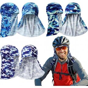 Syhood Helmet Liner with Neck Mask, Cooling Skull Cap Sweat Wicking Cap with Tail Sun Cycling Running Neck Protection Hat in Kuwait