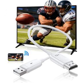 HDMI Wireless Transmitter and Receiver, Wireless USB-C Mirror Adapter Plug&Play, Support 30M/ 98FT Long Range and 2.4/5GHz for Streaming Video/Audio from Laptop,PC,Smartphone to HDTV/Projector in Saudi Arabia