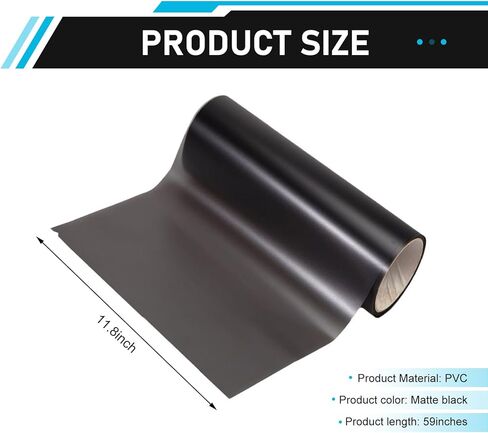 Car Lights Tint Film, 59" x 11.8" Self-adhesive Car light Sticker Sheet Roll, Extra-wide Waterproof Taillight Tint Wrap Roll, Universal for Most Vehicles (Black) in Saudi Arabia