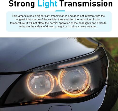 Car Lights Tint Film, 59" x 11.8" Self-adhesive Car light Sticker Sheet Roll, Extra-wide Waterproof Taillight Tint Wrap Roll, Universal for Most Vehicles (Black) in Saudi Arabia