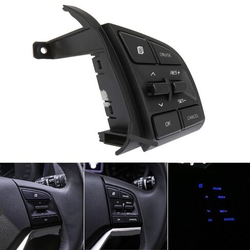 Steering Wheel Mounted Cruise Control Switch Butto Car Steering Wheel Cruise Control Switch Button/Fit for Hyundai Tucson IX35 2015-2020 1.6T/2.0 96720-D31004X 96720-D3210 in Saudi Arabia