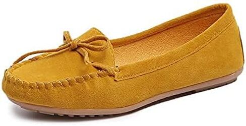 Women's Bow Ballet Flats - Round Toe Flat Shoes for Women, Comfortable Driving Loafers with Bow Detail in Saudi Arabia