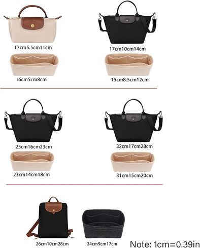 Travel Friendly Felt Insert Organized for Shoulder Bags Handbag Cosmetic Bag Organization Efficient Space Management Jewelry in Saudi Arabia
