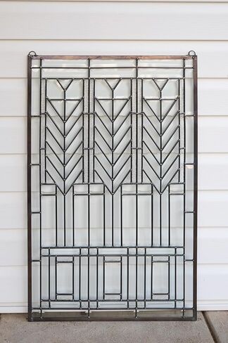 لوحة نافذة معلقة من الزجاج الملون المشطوف الشفاف مقاس 20 × 34.25 بوصة in Kuwait