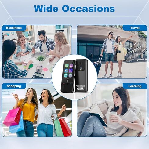 Language Translator Device No WiFi Needed，139 Languages Offline Online Voice Photo Translation，Portable Two-Way Instant Translator, High Accuracy Real-Time(0.5s) for Travel, Business,Learning (Black) in Saudi Arabia