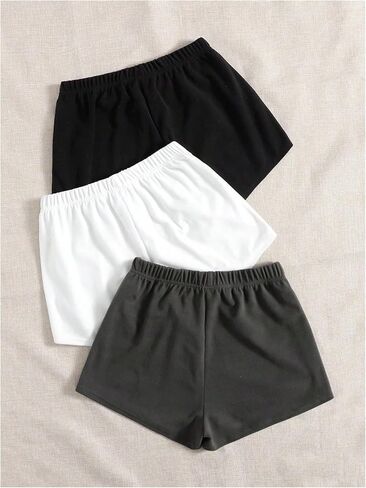 SweatyRocks Women's 3 Pack Lounge Shorts Tie Knot Elastic Waist Sleepwear Pajama Short in Saudi Arabia