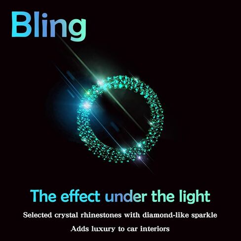 محركات السيارات تبدأ في إيقاف الملحقات للديكور الداخلي للسيارة ملصق حجر الراين بلينغ سيارة دفع زر التشغيل غطاء / حلقة مفتاح الإشعال ومقبض حلقة بلينغ جوهرة ملونة in Kuwait