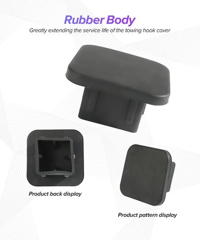 Trailer Hitch Covers,Car Accessories 2 Inch Rubber Heavy Duty Trailer Hitch Tube Cover Plug Cap,Compatible with Most Models of Receiver Tube,Suitable for Most Cars,Trucks,ATV (Without Buckle) in Saudi Arabia