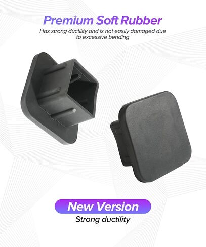 Trailer Hitch Covers,Car Accessories 2 Inch Rubber Heavy Duty Trailer Hitch Tube Cover Plug Cap,Compatible with Most Models of Receiver Tube,Suitable for Most Cars,Trucks,ATV (Without Buckle) in Saudi Arabia