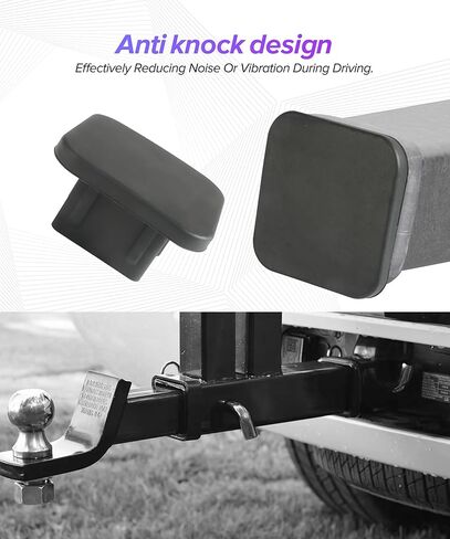 Trailer Hitch Covers,Car Accessories 2 Inch Rubber Heavy Duty Trailer Hitch Tube Cover Plug Cap,Compatible with Most Models of Receiver Tube,Suitable for Most Cars,Trucks,ATV (Without Buckle) in Saudi Arabia