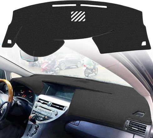 Dash Cover Mat Custom Fit for Lexus RX350 RX450h w/o Head Hp Display Dashboard Cover Pad Carpet Protector F379 (Black) in Saudi Arabia