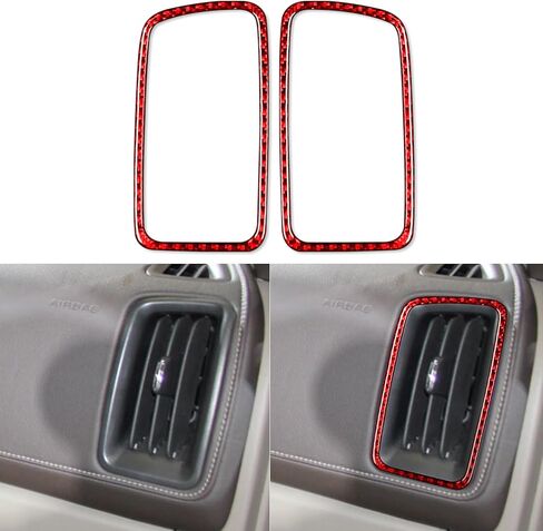NVCNX Real Premium Carbon Fiber Compatible with Chevy Colorado/GMC Canyon 2015 2016 2017 2018 2019 2020 2021 2022 Car Center Console Gear Shift Panel Interior Trim Cover Sticker Accessories Red in Saudi Arabia