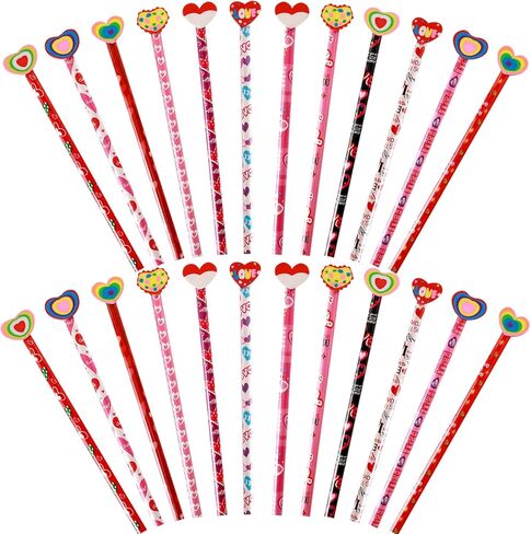Birthday Pencils with Cake Eraser, 24 Pack - Classroom Rewards & Party Favors in Saudi Arabia