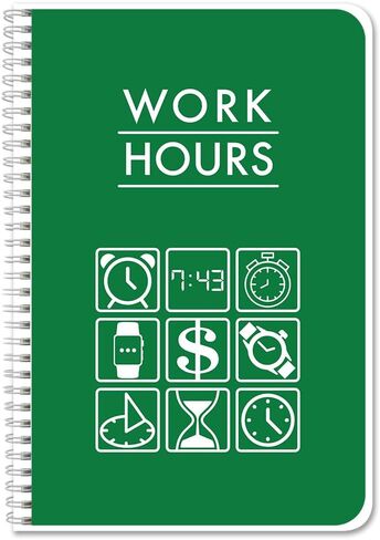 BookFactory Work Hours Log Book/Working Hours Tracking Journal/Plant Worker Tracking Hourly Shifts Tracker Notebook - Wire-O, 112 Pages, 6'' x 9'' (BX) (Made in USA) in Saudi Arabia