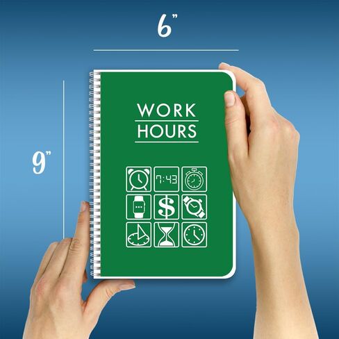 BookFactory Work Hours Log Book/Working Hours Tracking Journal/Plant Worker Tracking Hourly Shifts Tracker Notebook - Wire-O, 112 Pages, 6'' x 9'' (BX) (Made in USA) in Saudi Arabia