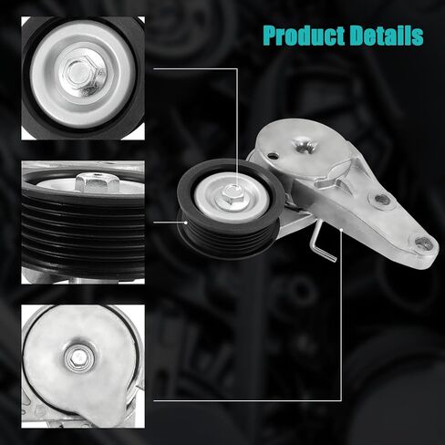 39266 Belt Tensioner Assembly with Pulley (1.5L 1.6L L4) for Ford Escape 2014-2017,Fusion 2014-2017,Fiesta 2014-2019,Transit Connect 2014-2016 DS7Z6A228B 89669 in Saudi Arabia