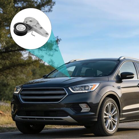 39266 Belt Tensioner Assembly with Pulley (1.5L 1.6L L4) for Ford Escape 2014-2017,Fusion 2014-2017,Fiesta 2014-2019,Transit Connect 2014-2016 DS7Z6A228B 89669 in Saudi Arabia