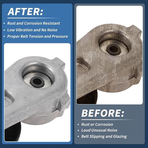 Belt Tensioner Drive Belt Tensioner Pulley Assembly for Land Rover Range Rover 2009-2019 No.LR039517 Metal 1 Pc in Saudi Arabia