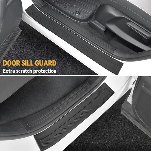 Floor Mats for Honda CR-V 2023-2026, All Weather Floor Mats Trunk Cargo Liner with Backrest Protectors and Door Sill Guards Accessories, Full Coverage Set in Kuwait