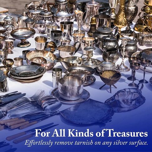 غمس تنظيف الفضة من جودارد - محلول منظف المجوهرات الفضية للأعمال المعدنية المخرمة والأشياء الصغيرة - مزيل تشويه للاستخدام الاحترافي (عبوة من قطعتين) in Kuwait