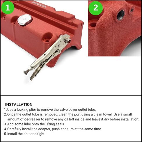 Valve Cover 10AN Breather Fitting Adapter - Compatible with Honda - Compatible with Acura (K Series K20 K24) in Saudi Arabia