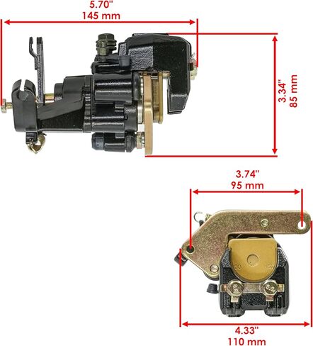 ماسك فرامل كالتريك الأمامي والخلفي مع وسادات متوافق مع Yamaha Warrior 350 Yfm350 X 1989-2004 in Kuwait