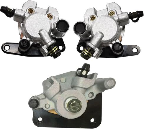 Front Left Right & Rear Calipers Set Compatible with Yamaha Kodiak 400 450 2005-2006 Grizzly 400 2007-2008 Grizzly 450 YFM400 YFM450 OEM # 3GD-2580T-01-00 3GD-2580U-01-00 1D9-2580V-02-00 in Saudi Arabia