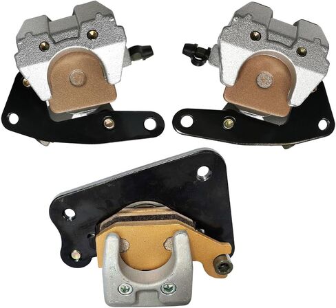 Front Left Right & Rear Calipers Set Compatible with Yamaha Kodiak 400 450 2005-2006 Grizzly 400 2007-2008 Grizzly 450 YFM400 YFM450 OEM # 3GD-2580T-01-00 3GD-2580U-01-00 1D9-2580V-02-00 in Saudi Arabia