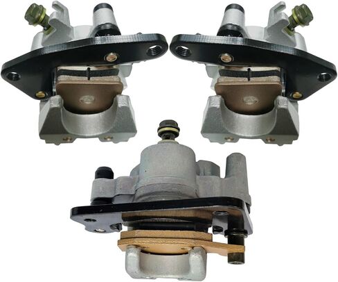 Front Left Right & Rear Calipers Set Compatible with Yamaha Kodiak 400 450 2005-2006 Grizzly 400 2007-2008 Grizzly 450 YFM400 YFM450 OEM # 3GD-2580T-01-00 3GD-2580U-01-00 1D9-2580V-02-00 in Saudi Arabia