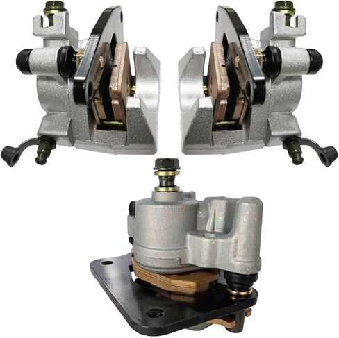 Front Left Right & Rear Calipers Set Compatible with Yamaha Kodiak 400 450 2005-2006 Grizzly 400 2007-2008 Grizzly 450 YFM400 YFM450 OEM # 3GD-2580T-01-00 3GD-2580U-01-00 1D9-2580V-02-00 in Saudi Arabia