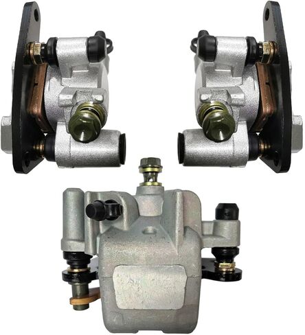 Front Left Right & Rear Calipers Set Compatible with Yamaha Kodiak 400 450 2005-2006 Grizzly 400 2007-2008 Grizzly 450 YFM400 YFM450 OEM # 3GD-2580T-01-00 3GD-2580U-01-00 1D9-2580V-02-00 in Saudi Arabia