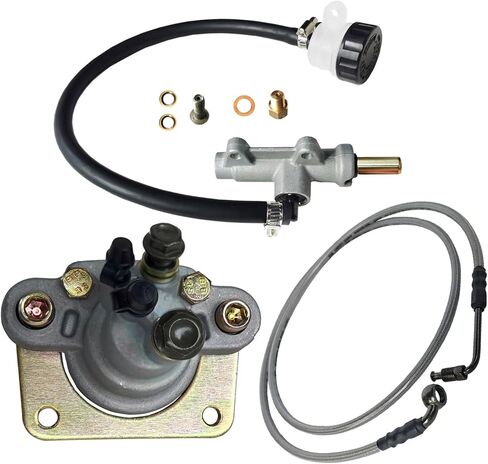 Rear Brake Caliper & Master Cylinder & Brake Hose Line Compatible with Polaris Magnum 500 330 325 X-pedition 425 325 2002-2006 OEM # 1910425 1910311 1910791 in Saudi Arabia