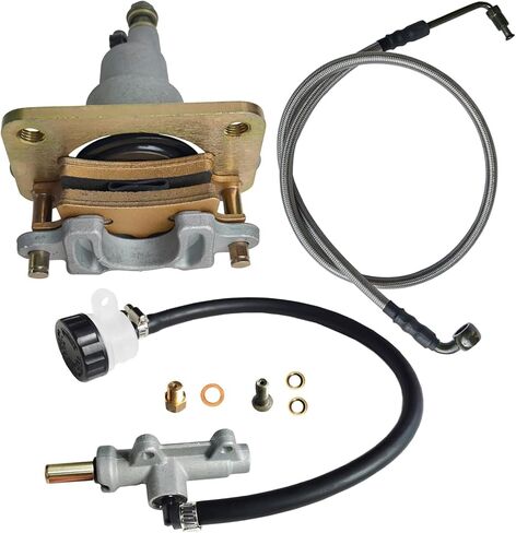 Rear Brake Caliper & Master Cylinder & Brake Hose Line Compatible with Polaris Magnum 500 330 325 X-pedition 425 325 2002-2006 OEM # 1910425 1910311 1910791 in Saudi Arabia