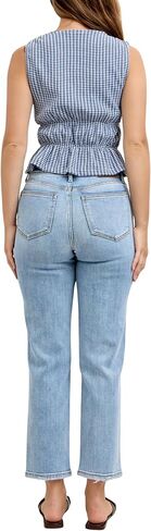 Judy Blue High Waist Classic Light Wash Ankle Straight Jeans, Inseam 28" in Saudi Arabia