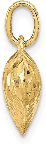 Sonia Jewels 14k Yellow Gold and Textured 3-D Heart Pendant Charm - 14mm x 11mm in Saudi Arabia