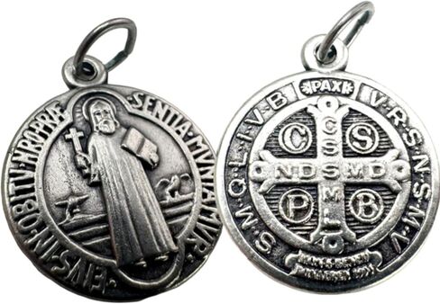 Westmon Works St Benedict Medal Set Authentic Italian Metal Medallions with Protection and USA Made Explanation Card Catholic Home & Family Blessing, Four Medals One Card in Saudi Arabia