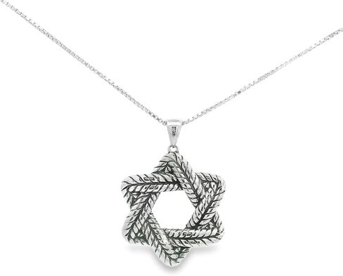 My Daily Styles 925 Sterling Silver Star of David Pendant with Interwoven Rope Design For Women or Men in Saudi Arabia