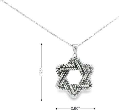 My Daily Styles 925 Sterling Silver Star of David Pendant with Interwoven Rope Design For Women or Men in Saudi Arabia