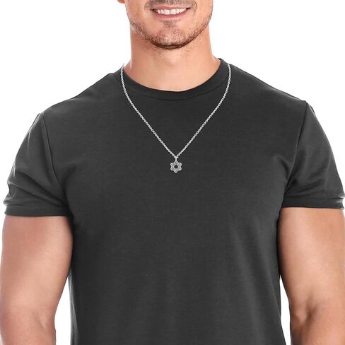 My Daily Styles 925 Sterling Silver Star of David Pendant with Interwoven Rope Design For Women or Men in Saudi Arabia
