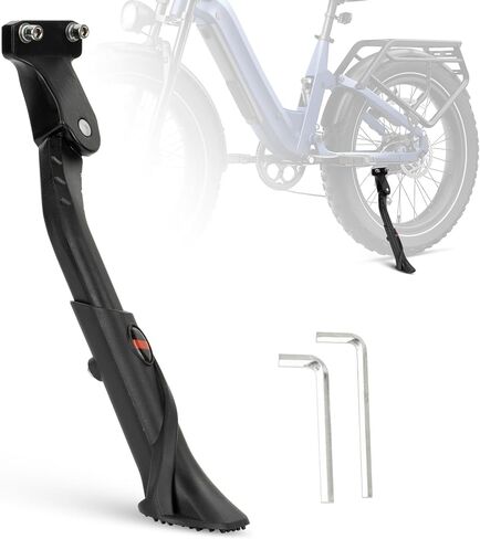 Bike Kickstand 24"-29", PSLER Adjustable Non-Slip Electric Bike Kickstand Kick Stand for Ebike Mountain Bike Adult Bikes with 2 Holes(40mm) in Saudi Arabia