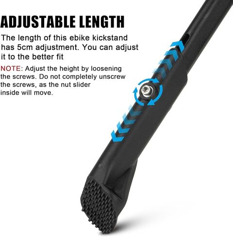Bike Kickstand 24"-29", PSLER Adjustable Non-Slip Electric Bike Kickstand Kick Stand for Ebike Mountain Bike Adult Bikes with 2 Holes(40mm) in Saudi Arabia
