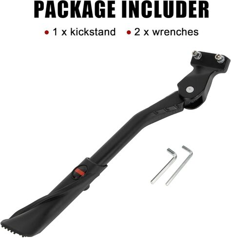 Bike Kickstand 24"-29", PSLER Adjustable Non-Slip Electric Bike Kickstand Kick Stand for Ebike Mountain Bike Adult Bikes with 2 Holes(40mm) in Saudi Arabia