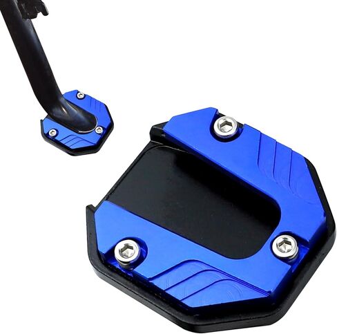 Wuyaoyao Motorcycle Kickstand Support Pad, Aluminum Alloy Side Stand Foot Extension Plate for Motorcycle Bike Scooter, Anti-skid Enlarged Kickstand Extender Support Plate for Outdoor Parking (Black) in Saudi Arabia