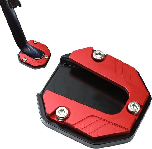 Wuyaoyao Motorcycle Kickstand Support Pad, Aluminum Alloy Side Stand Foot Extension Plate for Motorcycle Bike Scooter, Anti-skid Enlarged Kickstand Extender Support Plate for Outdoor Parking (Black) in Saudi Arabia