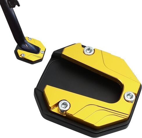 Wuyaoyao Motorcycle Kickstand Support Pad, Aluminum Alloy Side Stand Foot Extension Plate for Motorcycle Bike Scooter, Anti-skid Enlarged Kickstand Extender Support Plate for Outdoor Parking (Black) in Saudi Arabia